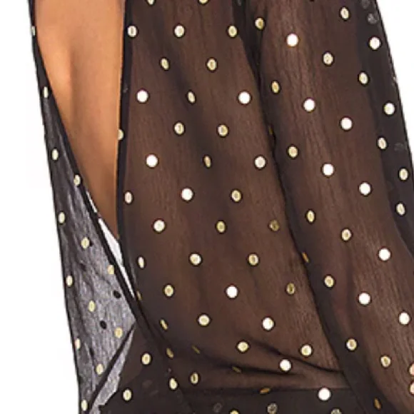 Lovers + Friends Whisper Top in Gold Dot - Picture 6 of 9